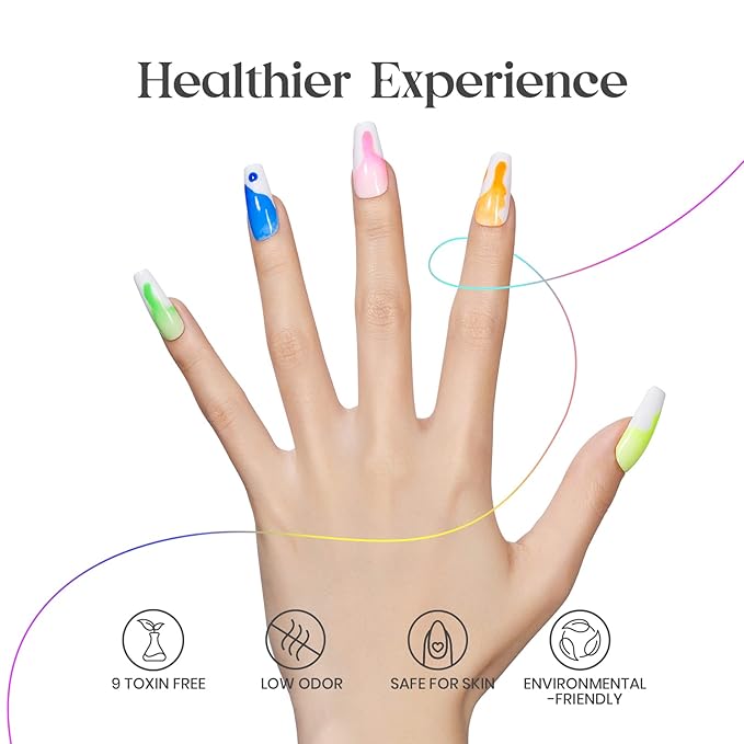 Beetles Halloween Gel Nail Polish Set - Dopamine Pleasure 6 Colors Gel Polish, Neon Orange Hot Pink Blue Yellow Green Purple Soak Off Uv Led Nail Art Manicure Gift for Women-Velvo Beauty