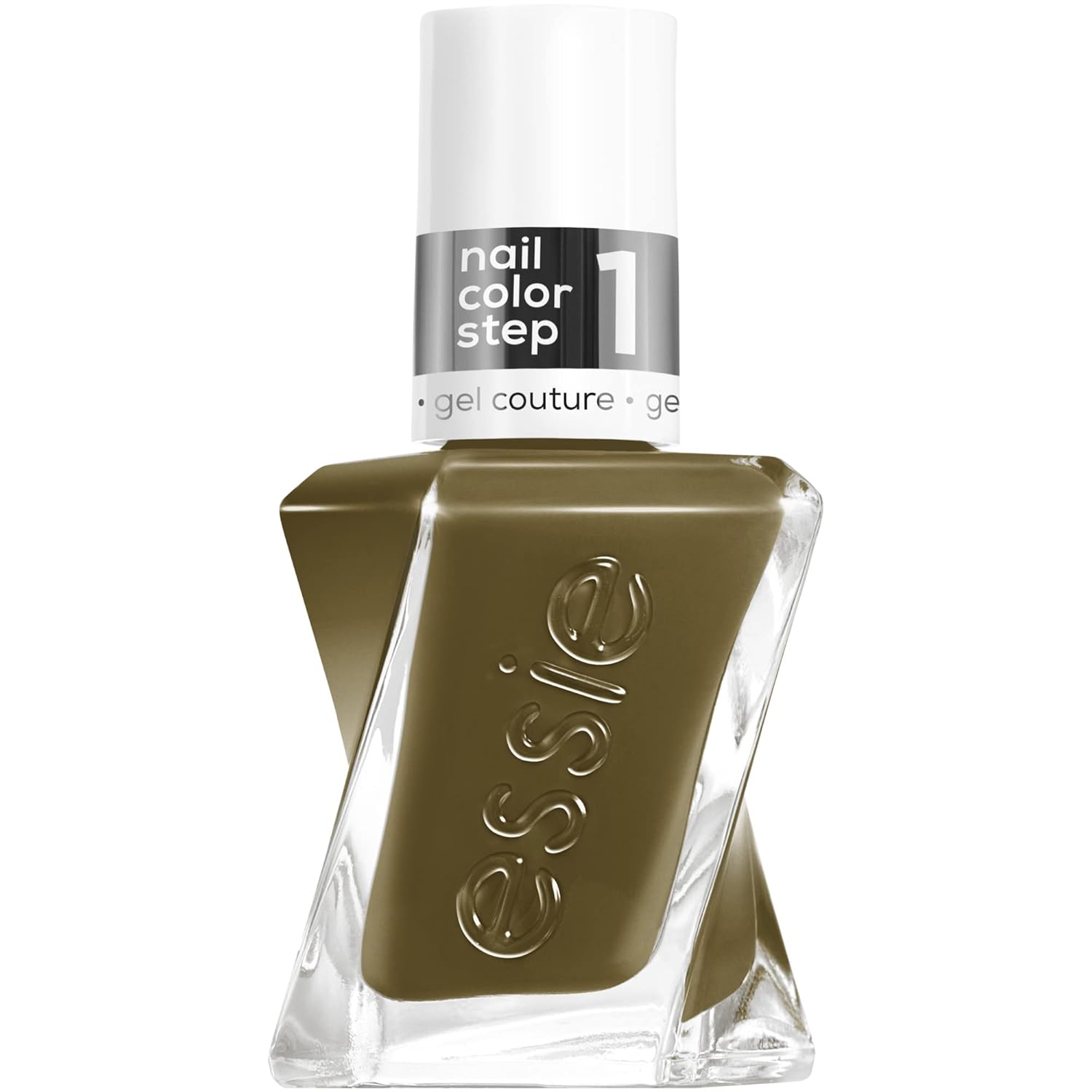 essie Gel Couture Nail Polish, Long-Lasting Olive Green Nail Polish, Vegan, Totally Plaid, 0.46 fl oz-Velvo Beauty