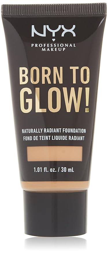 NYX PROFESSIONAL MAKEUP Born To Glow Naturally Radiant Foundation, Medium Coverage - Medium Olive-Velvo Beauty