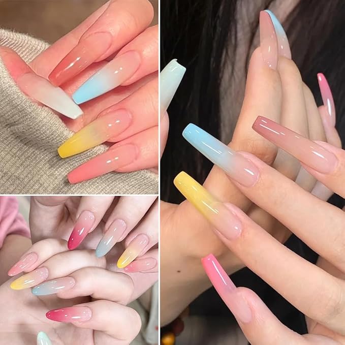 Neon Phosphor Nail Powder Set - 10 Colors, Fluorescent Glitter Gradient, Iridescent Rubbing Dust, Ombre Brush for DIY Nail Art-Velvo Beauty