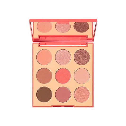 MORPHE 9E Pretty In Peach Artistry Palette - Peach & Brown Makeup Palette with Matte and Shimmer Finishes - Highly Pigmented Eye Makeup with a Blendable & Buildable Formula (0.35 oz)-Velvo Beauty