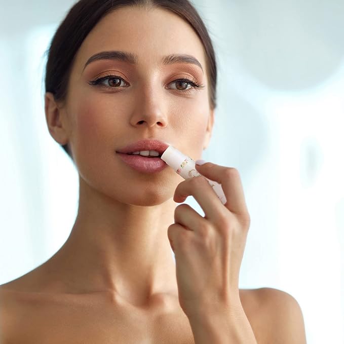 Dunzy 50 Pcs Thank You Gift Lip Balm Bulk Baby Shower Party Favors Bridal Shower Favor Lip Care with Assorted Fruit Flavors Thank You Lipstick for Guest Basket Gift Stuffer (Floral)-Velvo Beauty