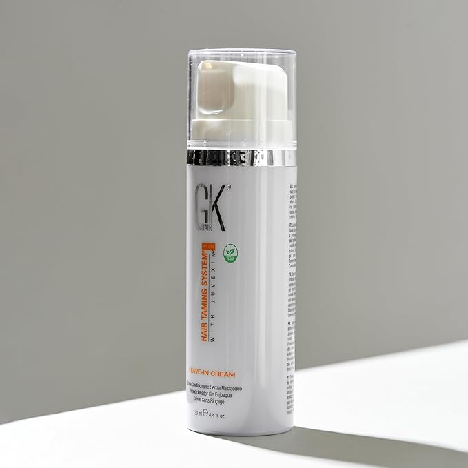 GK HAIR Global Keratin Leave In Conditioner Cream (4.4 Fl Oz/130ml) Conditioning Hydrating Smoothing Moisturizing & Frizz Control For Dry Damaged Hair Taming before Swimming or Exercise-Velvo Beauty