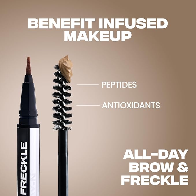 Sacheu Brow & Freckle STAY-N Tinted Eyebrow Gel & Faux Freckle Pen — 2-in-1 Longwear Water Resistant Brows Tint, Cruelty-Free & Vegan, Caramel Latte-Velvo Beauty