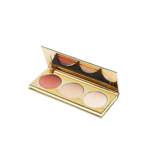 Makeup Highlighter Palette Trio (Starstruck) by Gerard Cosmetics | Vegan Powder Highlighter Makeup Palette with Three Luminous Shades | Cruelty Free and Made in the USA-Velvo Beauty