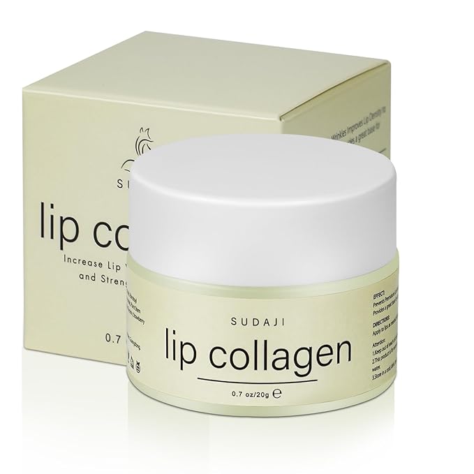 Lip Collagen + Peptide Complex, Collagen Lip Balm with Vitamins E, A -Lip Butter to Nourish & Hydrate Dry Cracked Lips, Moisturizing Lip Mask Overnight, Gentle exfoliating Lip Butter Balm-Velvo Beauty