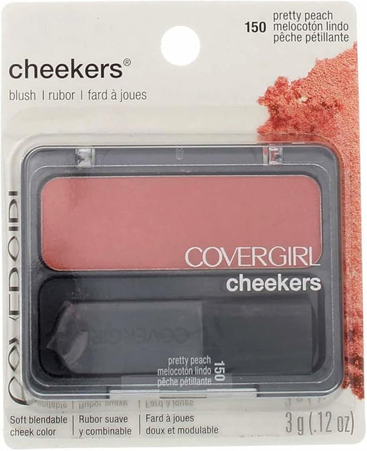 CoverGirl Cheekers Blush, # 150 Pretty Peach, 0.12 Ounce-Velvo Beauty