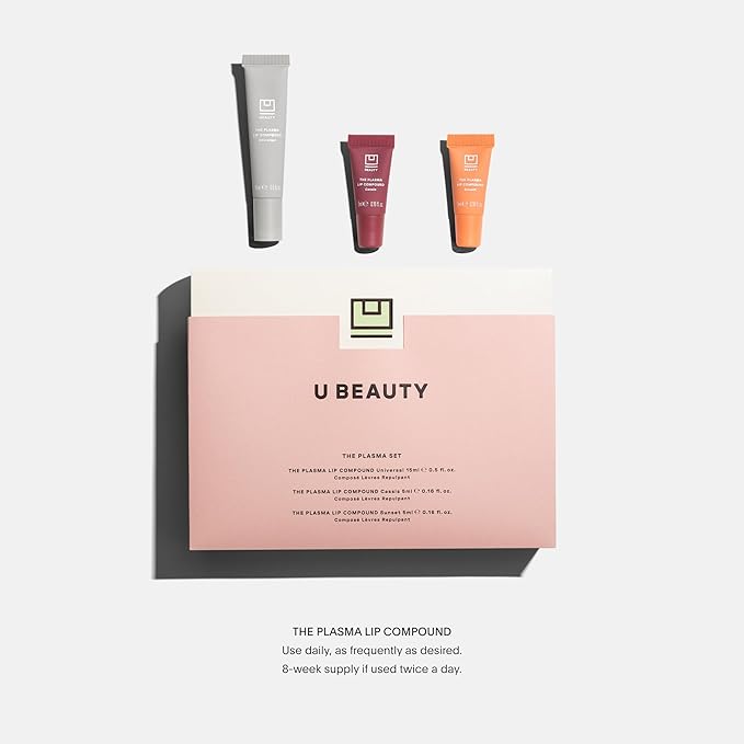 U Beauty The PLASMA Tinted Lip Compound - Anti-Aging & Anti-Wrinkle Lip Gloss, Hyaluronic Acid, Shea Butter & Peptides for Hydration & Plumping,3 Shades - 15 mL-Velvo Beauty
