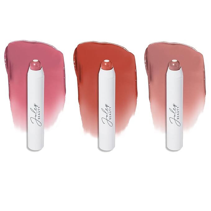 Julep It's Balm: Tinted Lip Balm + Buildable Lip Color Trio - Vintage Mauve, 90s Neutral, Canyon Rose - Natural Gloss Finish - Hydrating Vitamin E Core - Vegan-Velvo Beauty