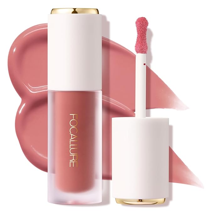 FOCALLURE Silky Cream Liquid Blush,Leaving a Matte Dewy Makeup Look,Easy to Apply and Create a Natural Flush,Long Lasting and Lightweight Cheek Blush Face Makeup,SOFT SERVE-Velvo Beauty