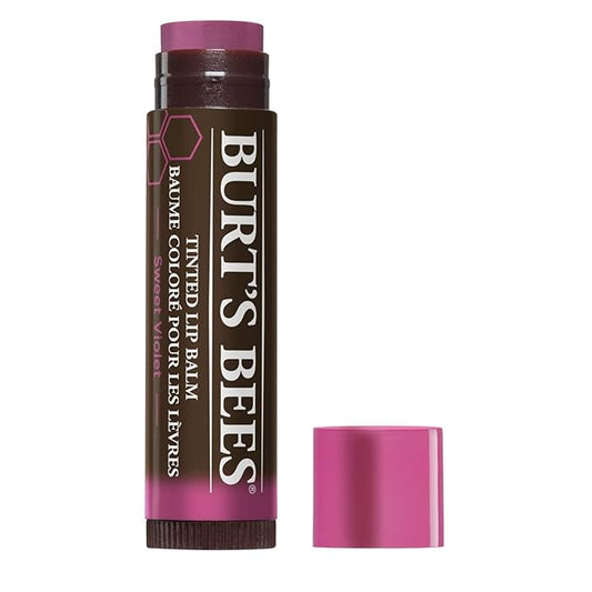 Burt's Bees 100% Natural Tinted Lip Balm, Sweet Violet with Shea Butter & Botanical Waxes - 1 Tube-Velvo Beauty