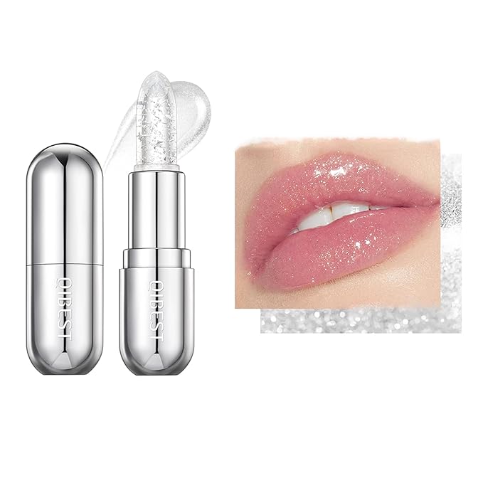 Glimmer Balm, pH Lip Balm, Magic Color Changing pH Lipstick, Moisturizing Tinted Lip Balm, Lip Glowy Balm, PH Reacting Lip Balm, Hydrates & Plumps, Pink Shimmer Lipstick (01# Colourless)-Velvo Beauty