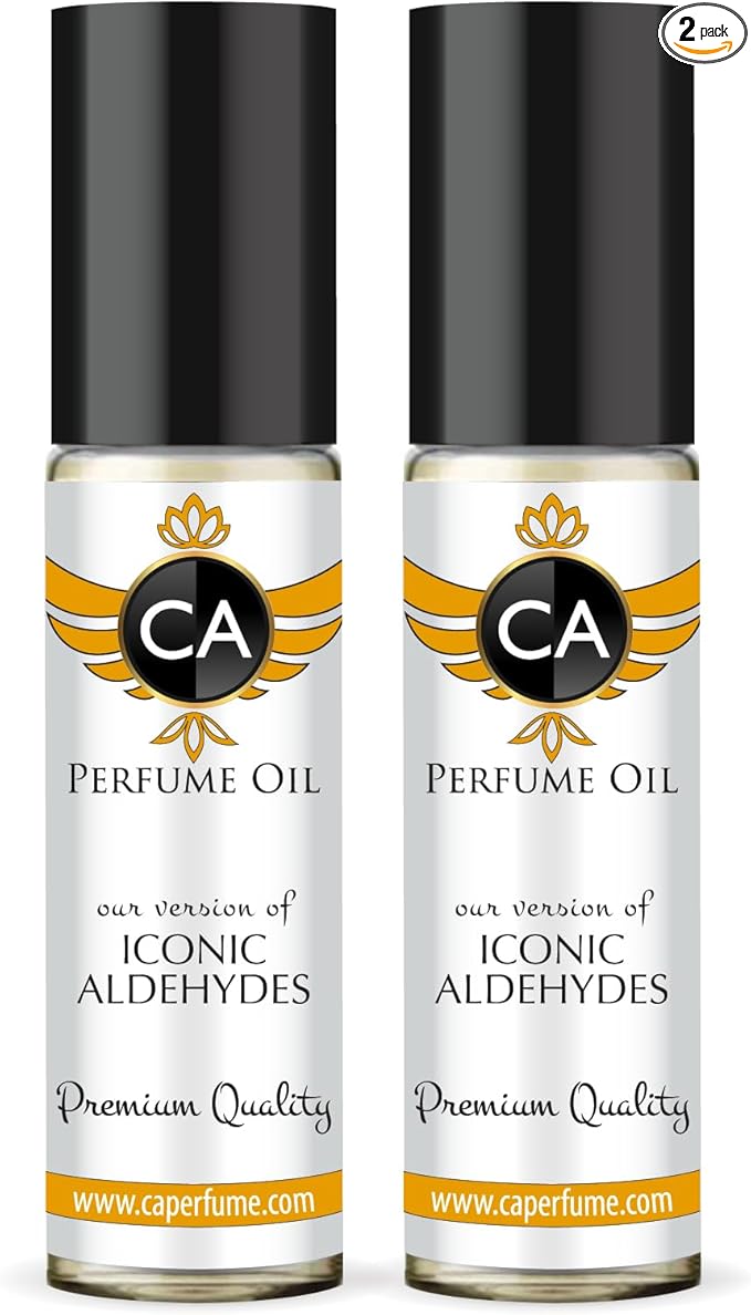 CA Perfume Impression of Iconic Aldehydes For Women Fragrance Dupes Body Oil Roll-On 0.3 Fl Oz-X2-Velvo Beauty