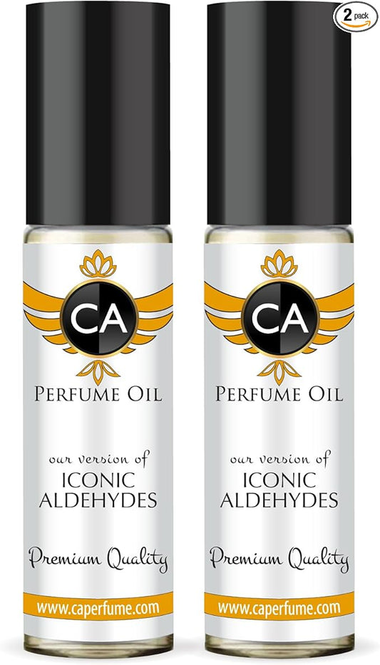 CA Perfume Impression of Iconic Aldehydes For Women Fragrance Dupes Body Oil Roll-On 0.3 Fl Oz-X2-Velvo Beauty