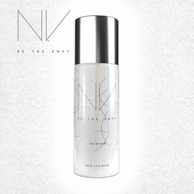 NV Perfecting Mist Shimmer Buildable Coverage Professional Airbrush Makeup with Plant-based Stem Cell Polypeptides, Vitamins A, D, E and Aloe, 1.5 ounces. SHIMMER-Velvo Beauty