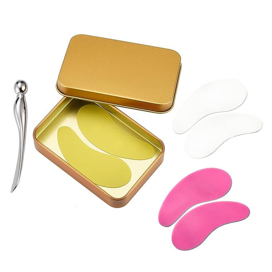 Aethland Reusable Eye Patches, 3 Pairs Silicone Under Eye Patches with Lifting Effect to Reduce Wrinkles and Fine Lines, Pair with Eye Roller Massager Eye Serums Cream Applicator-Velvo Beauty