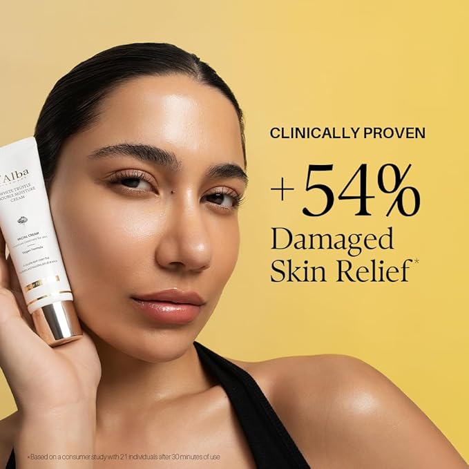 d'alba Piedmont White Truffle Double Moisture Cream, 2-in-1 Face Moisturizer, Vegan Skincare, Vegan Collegen, Skin Firming and Tightening, Dual Formula in ONE tube, Korean Skin Care (2.02 oz)-Velvo Beauty
