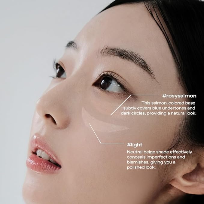 not dry concealer #light #rosysalmon : Vegan-Free, hypoallergenic, premium dual-ended concealer, expertly crafted to flawlessly cover blemishes and dark circles, 0.4 Oz-Velvo Beauty
