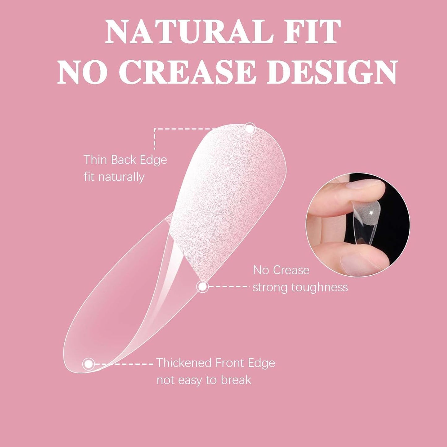 Short Almond Nail Tips, SSWSBYKE 300pcs 15 Sizes Gel Acrylic Nail Tips for Full Cover Pre-Shaped Fake Nails Tips Half Matte Press On Nails for Extension Home DIY Salon-Velvo Beauty