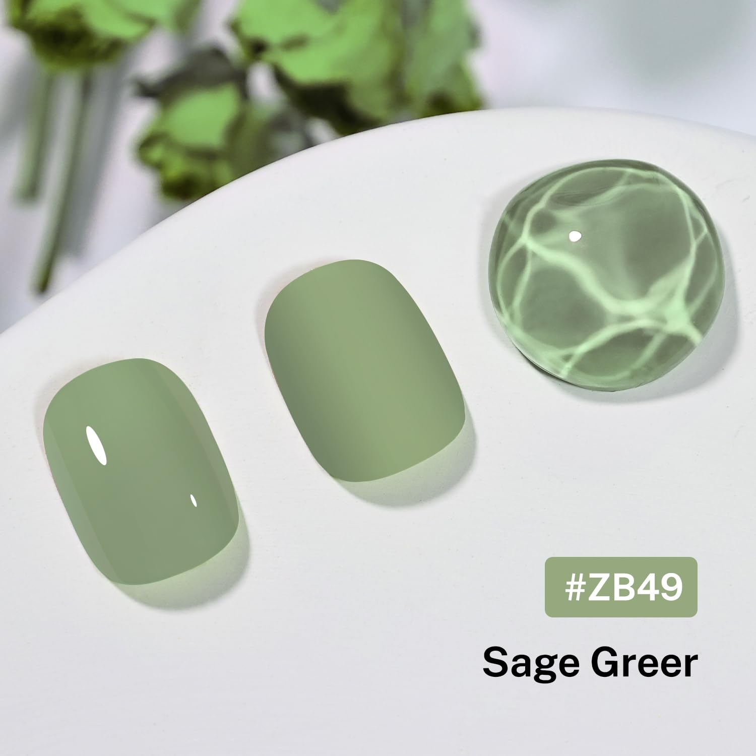 16.5ml Sage Green Nail Polish Large Volume Quick Drying Nail Polish, Fast Drying and Long Lasting Color Nail Art DIY Home Manicure Gift for Women-Velvo Beauty