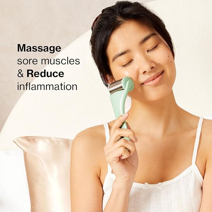 Kitsch Ice Roller for Face – Stainless Steel Face Ice Roller to Reduce Puffiness, Redness & Headaches – Cooling Facial Roller for Skin Care, Irritation Relief & Spa-Like Experience at Home - Mint-Velvo Beauty