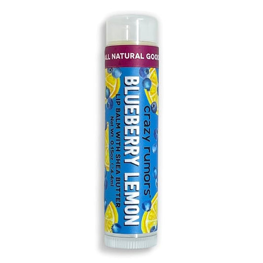 Crazy Rumors Blueberry Lemon Lip Balm. 100% Natural, Vegan, Plant-Based, Made in USA (1-Pack)-Velvo Beauty