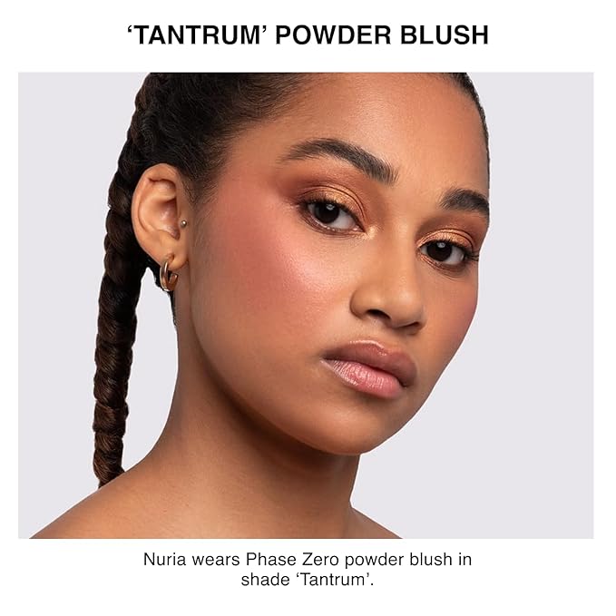 Makeup Powder Blusher - "Tantrum" - 4g / 0.141oz - Pigmented, Buildable, Lightweight Powder Blush for a Radiant, Healthy, Natural Glow. Versatile Shades - Pink, Coral, Peach & Golden Hues-Velvo Beauty
