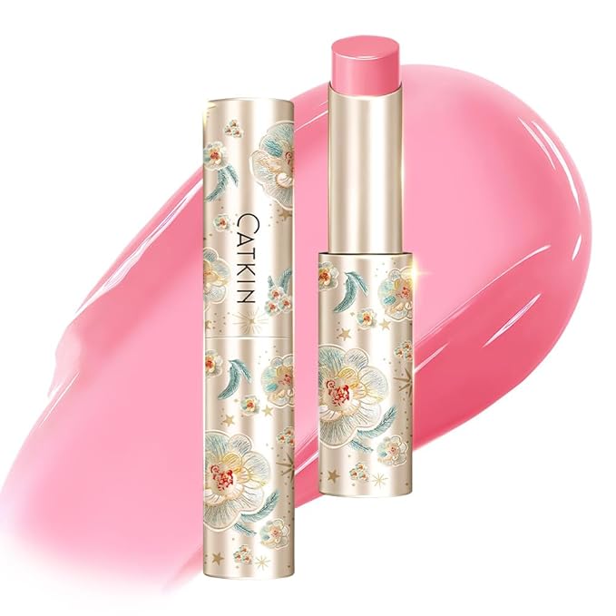 CATKIN Glossy Lip Balm Ultra Hydating Glow Lip Tinted Jelly Plump Melting Balm Shea Butter Repair Soothing For Dry Lips Dewy Finished 0.12 oz C06 BLOSSOM-Velvo Beauty