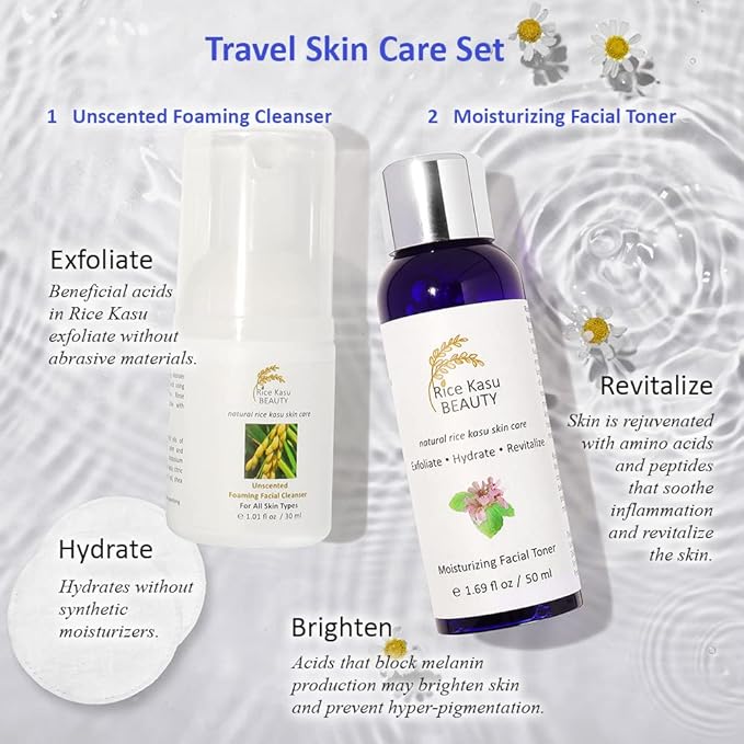 Travel Skin Care Set, Rose Geranium, 2.71 Fluid Ounce-Velvo Beauty