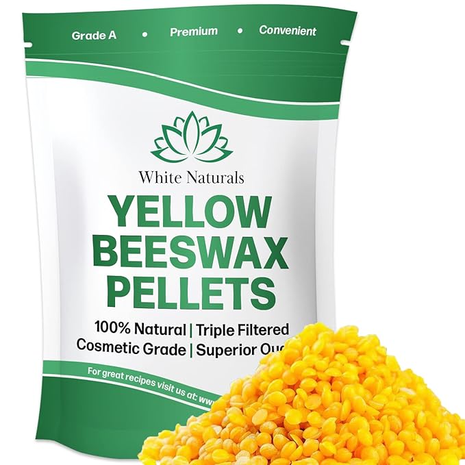 Yellow Beeswax Pellets 1lb (16oz), Pure, Natural, Cosmetic Grade, Organic, Bees Wax Pastilles, Triple Filtered, Great For Candle Making, Soap, Food Wrap, DIY Lip Balms, Lotions-Velvo Beauty