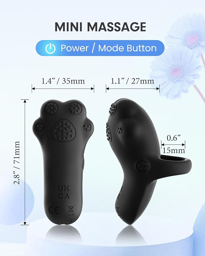 Portable Facial Massage Ball, Waterproof Rechargeable Powerful Multifunctional Eye Face Finger and Neck Massager, Black-Velvo Beauty