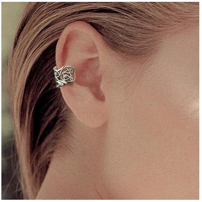 Boho Ear Cuff Earrings Silver Conch Ear Cuffs Earrings Helix Hoop Earrings Non Pierced Cartilage Earrings Jewelry for Women and Girls-Velvo Beauty