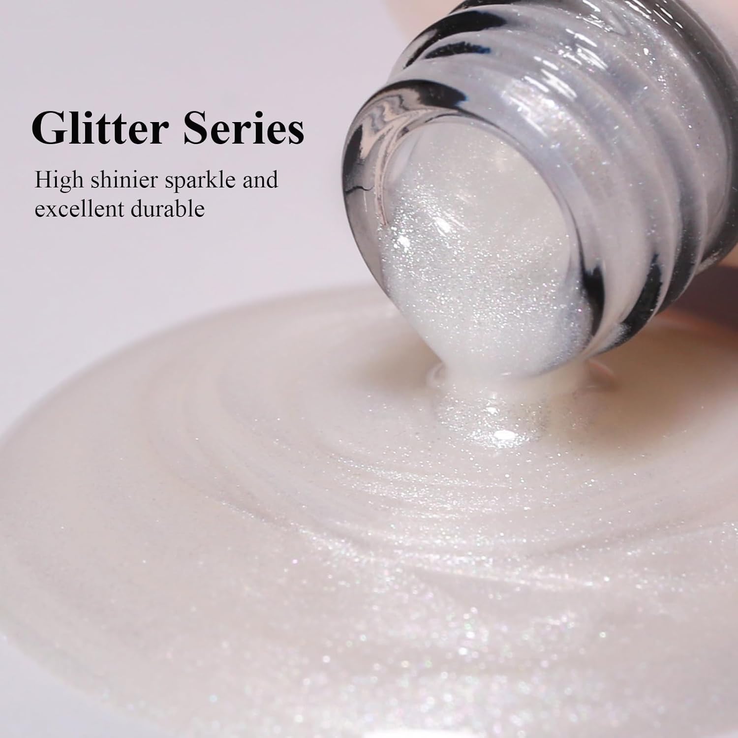 Imtiti Pearl Gel Nail Polish, White Pearl Iridescent Glitter Gel Polish Diamond Shimmer Sparkle Soak Off UV LED Nail Gel Polish Autumn Winter Gel Polish Manicure Gel Nail Kit 10ML-Velvo Beauty