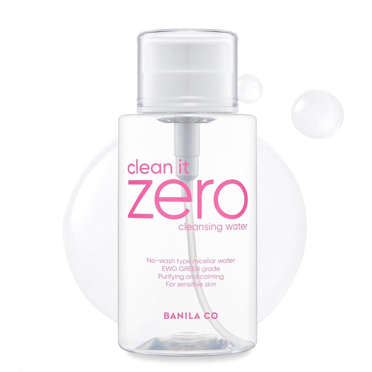 BANILA CO Clean It Zero Pure Cleansing Water | Gentle Cleanser for Sensitive Skin | Micellar Water Makeup Remover No Rinse & Oil Free (310ml / 10.48 fl.oz)-Velvo Beauty