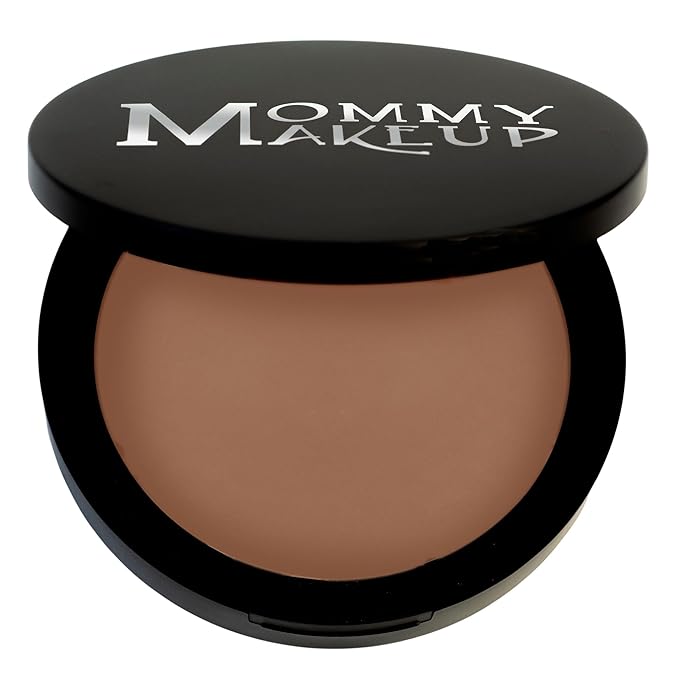 Mineral Dual Powder in Puddin' (Dark) | 4-in-1 Pressed Mineral Foundation with SPF 15 for Flawless Glow & Soft Looking Skin | Oil Free, Talc Free, Gluten Free | 0.45 Oz | by Mommy Makeup-Velvo Beauty