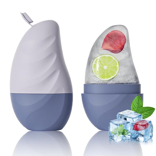 Silicone Facial Ice Cube Roller Massager, Facial Beauty Care Tool, Reusable Face Ice Mold - Brighten Skin, Reduce Puffiness for Face & Eyes (Purple)-Velvo Beauty