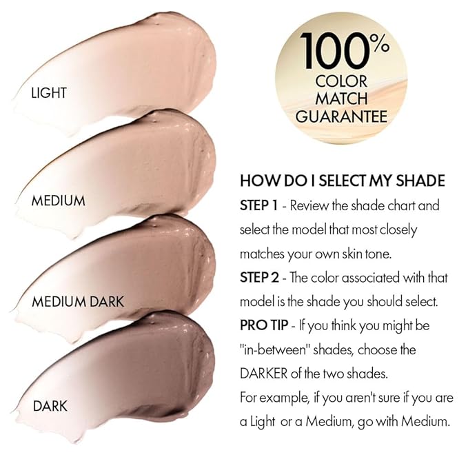 Jerome Alexander My Color Self Adjusting Full Coverage Foundation Makeup with Kabuki Brush (Medium)-Velvo Beauty