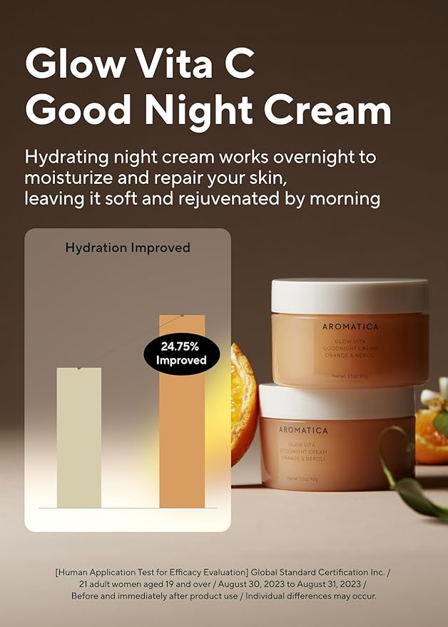 AROMATICA Glow Vita Trial Kit - Travel Size Skin Care Set [Vitamin C Serum 0.5 fl.oz, Facial Scrub 0.5 fl.oz, Goodnight Cream with Retinol 1oz] - Travel Kit for Women-Velvo Beauty