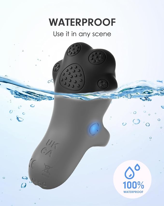 Portable Facial Massage Ball, Waterproof Rechargeable Powerful Multifunctional Eye Face Finger and Neck Massager, Black-Velvo Beauty