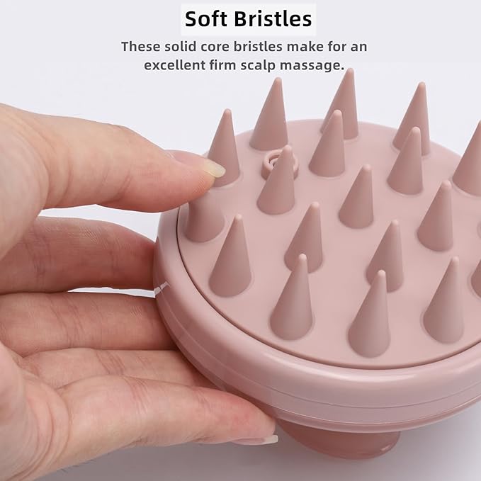 BTYMS Hair Scalp Scrubber Shampoo Brush with Dispenser, Silicone Scalp Massager Exfoliating Brush for Dandruff Removal-Velvo Beauty