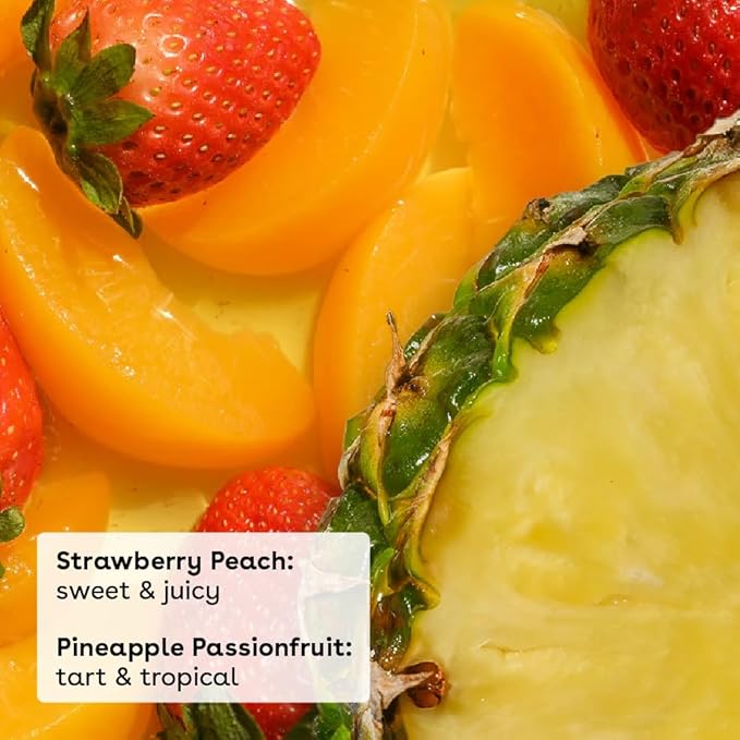 eos 100% Natural Lip Balm - Strawberry Peach and Pineapple Passionfruit, Dermatologist Recommended, All-Day Moisture, 0.14 oz, 2 Pack-Velvo Beauty