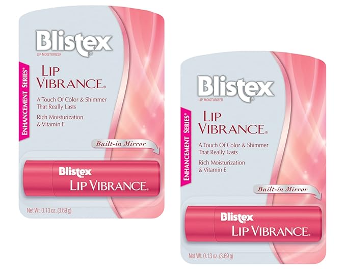 2 Pk Blistex Lip Vibrance Lip Protectant, ( Build-in Mirror)-Velvo Beauty