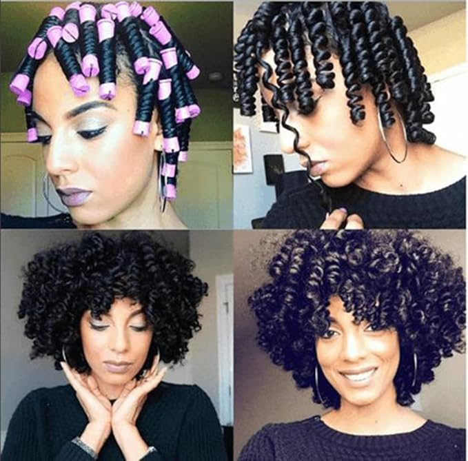 20pcs Women's Perm Rods Set for Natural Hair: 2 Sizes Cold Wave Hair Rollers for Curling and Styling All Hair Lengths - DIY Hairdressing Tools (Purple)-Velvo Beauty