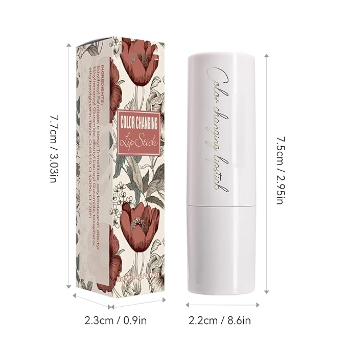 Magic Color Changing Lipstick, pH Lip Balm Glitter Shimmer Lipstick Plumping Glimmer Glow Jelly Lipstick, Hydrating Lasting Nourishing Moisture Lip Care Temperature Color Change Lip Gloss (4#)-Velvo Beauty