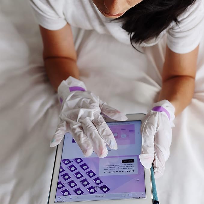 Catherine Muller Floral Hand Mask 8 Pairs, Moisturizing Gloves for Dry Hands with Elder Flower & CICA, Repairing and Nourishing Hand Care Treatment for Cracked, Rough, and Dry Skin-Velvo Beauty