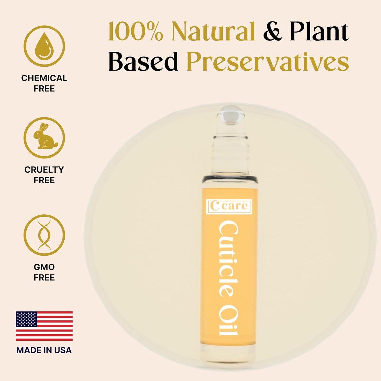 C CARE Sweet Almond Roll-On Cuticle Oil | Natural Revitalizing Hydrating Nail Oil For Repaired Cuticles Overnight | Remedy For Damaged Skin And Thin Nails | Paraben Cruelty Free Formula | 10ml-Velvo Beauty