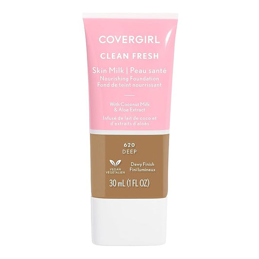 COVERGIRL Clean Fresh Skin Milk Foundation, Deep, 1 Fl Oz (Pack of 1) (packaging may vary)-Velvo Beauty