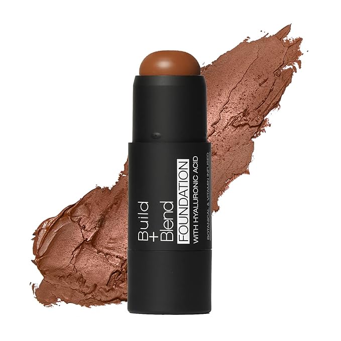 Palladio BUILD + BLEND Foundation Stick, Contour Stick for Face, Professional Makeup for Perfect Look, 0.25 Ounce (Mocha)-Velvo Beauty