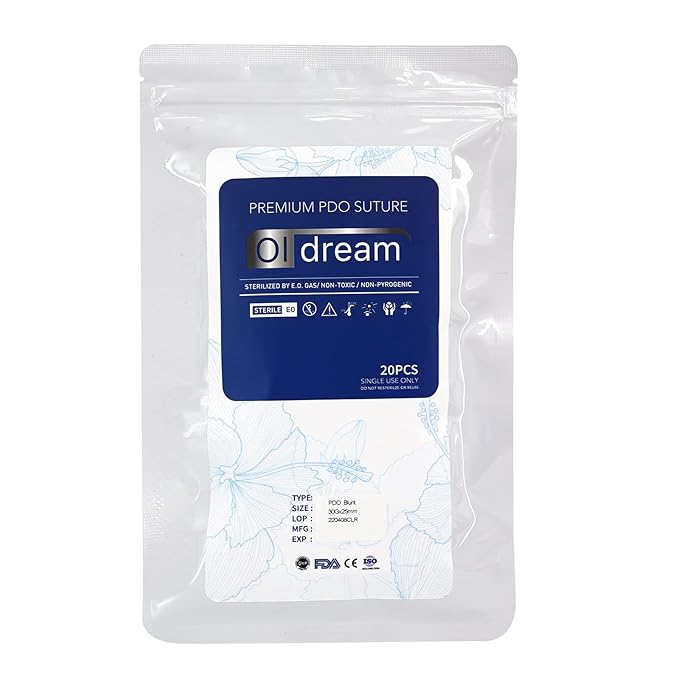 Pdo Threads Eye Lift for Eyes, Mono Screw Type, B-Type, 30G25MM, 20pcs-Velvo Beauty