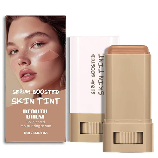 Beauty Balm Serum Boosted Skin Tint – Hydrating Tinted Moisturizer, Lightweight Solid Tinted Foundation Stick for Flawless, Sheer to Medium Coverage, Radiant & Dewy Finish, All-Day Wear (6#, 1)-Velvo Beauty